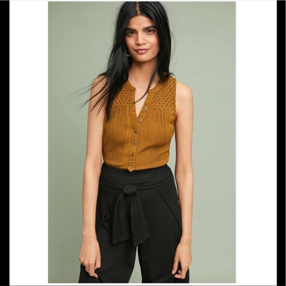 🆕NWT Anthropologie multipattern textured tank top - Picture 2 of 10